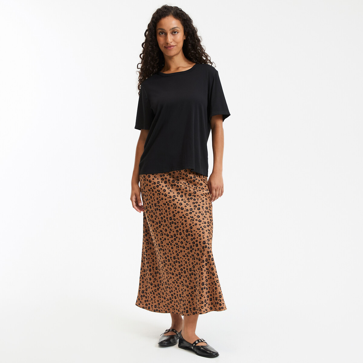 COLEÇÃO LA REDOUTE<br>Camiseta com gola redonda e mangas curtas