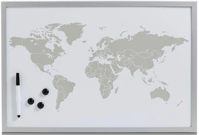 Zeller Present Magnettafel »World« Memoboard, Motiv Weltkarte