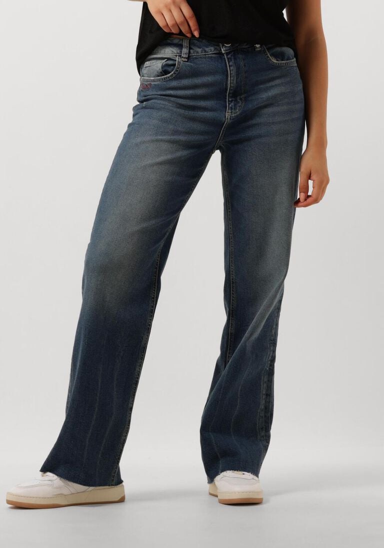 blauwe mos mosh wide jeans relee kessel jeans