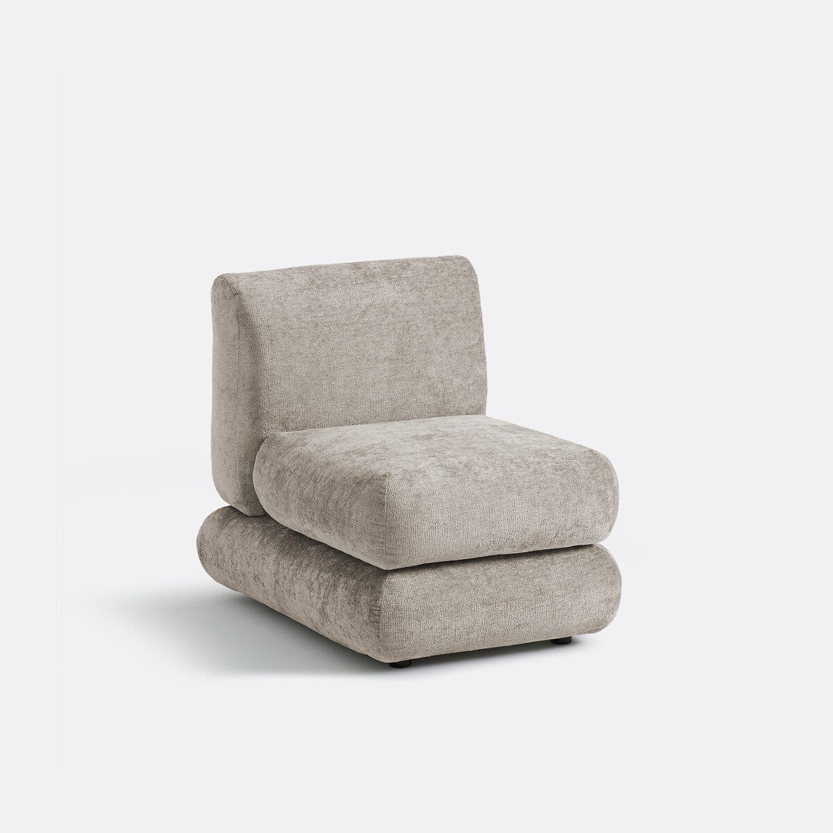 LA REDOUTE INTERIEURS<br>Poltrona modular para lareira, veludo grosso, HOOVER