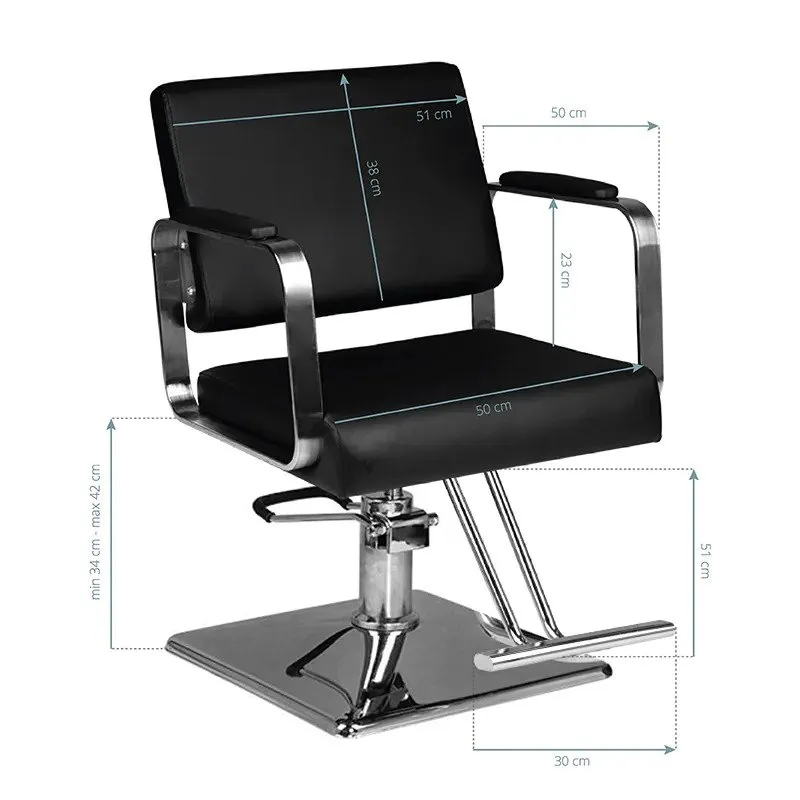 Activeshop Hair System frisørstol HS202, sort