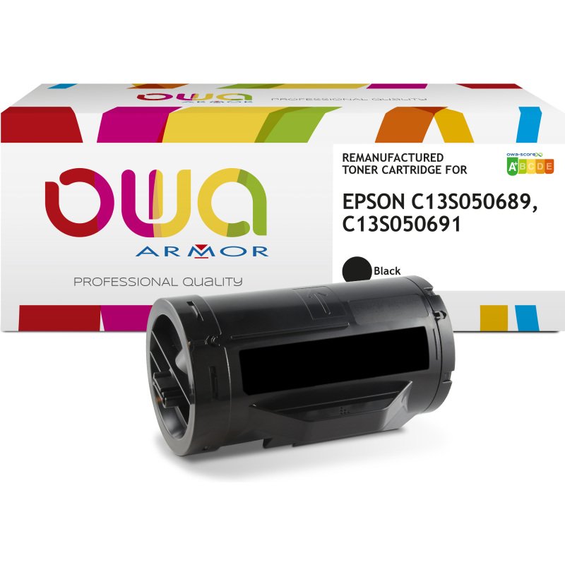 Toner remanufacturé OWA - haute capacité - Noir - pour EPSON C13S050689, C13S050691