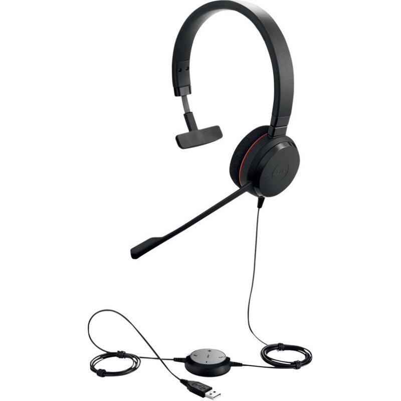 Jabra Evolve 20 Casque Avec fil Arceau Bureau/Centre d'appels USB Type-A Noir