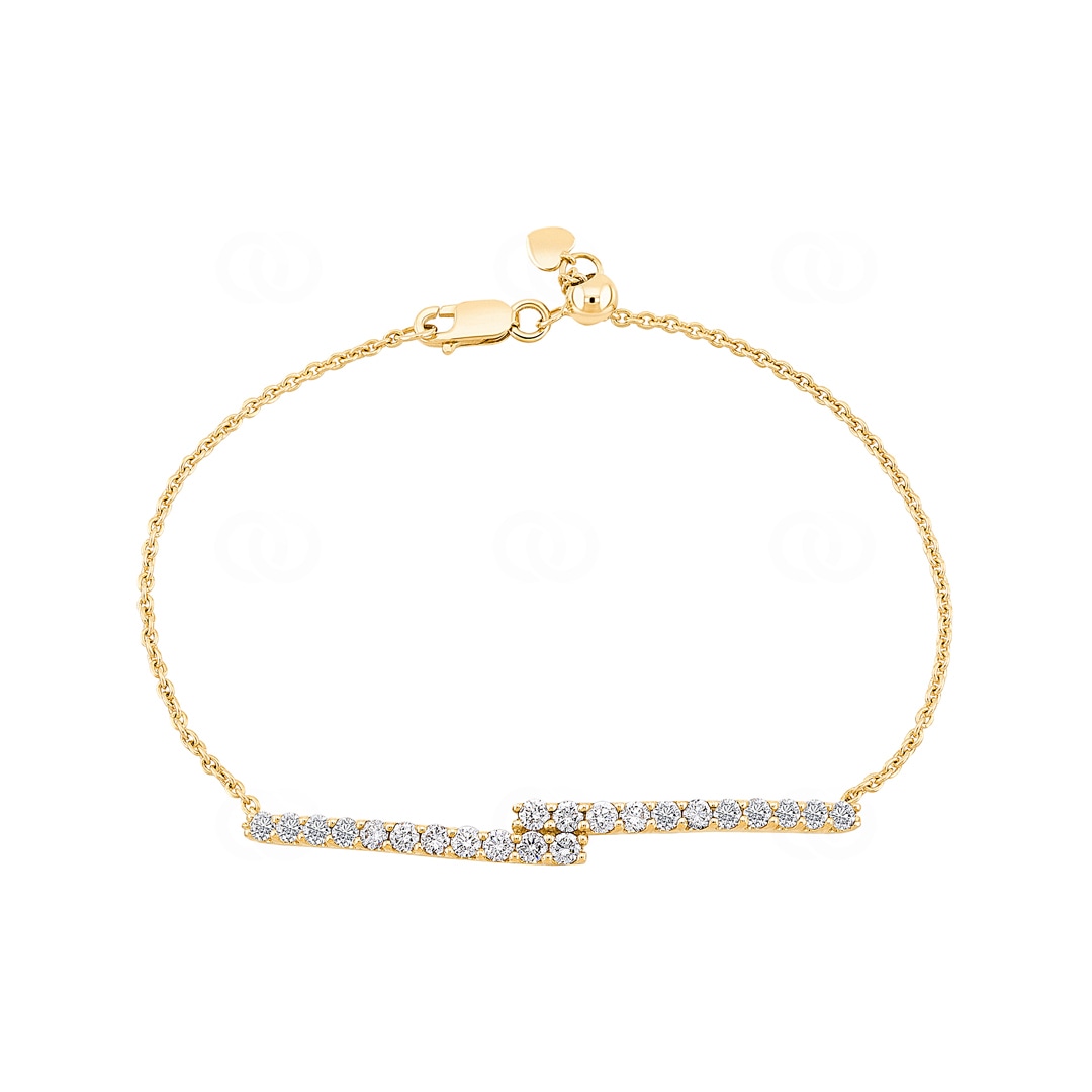1.01 Karat Diamantarmband 750/18 K Gelbgold
