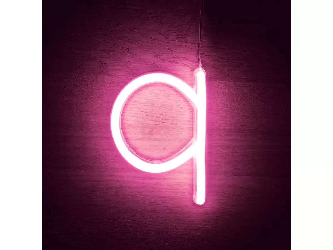 Lettres Néon LED Rose Q Rose