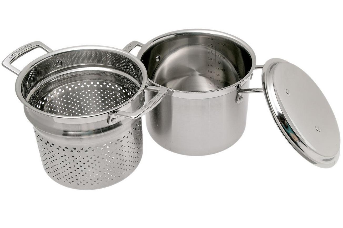 Le Creuset Magnetik kookpan met pastamand, 20 cm, 5L