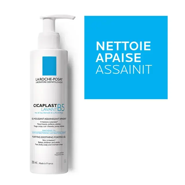 Gel de Limpeza Espumante Suavizante Cicaplast B5 da La Roche-Posay 200ml