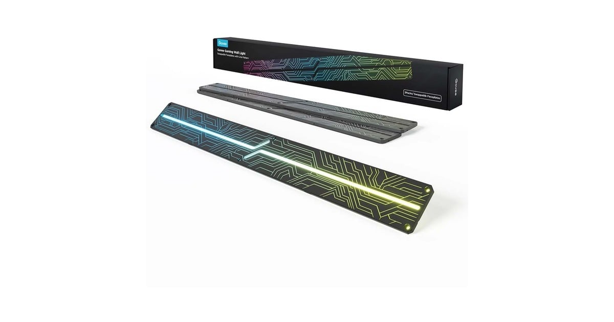 GoveeGaming Wall light Swappable Faceplates with Line Pattern voorpaneel  (2 stuks, 2,4GHz wifi, Bluetooth)