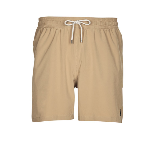 Polo Ralph Lauren - MAILLOT DE BAIN UNI EN POLYESTER RECYCLE Camel