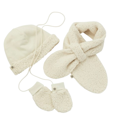 Baby Teddy Fäustlinge Off White