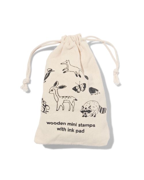 tampons en bois animaux de la forêt - 8 pièces