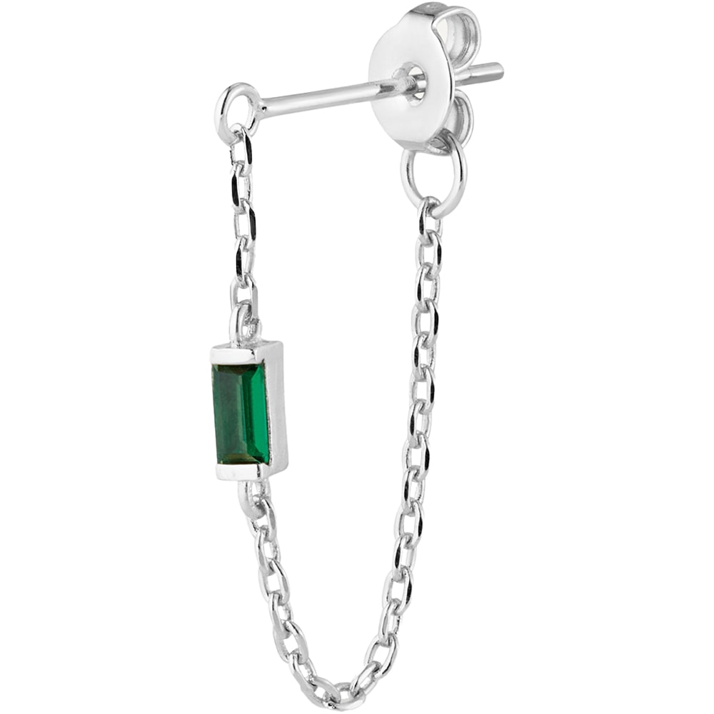 Boucle d'oreille - Green Dream - Laiton plaqué argent 10 microns