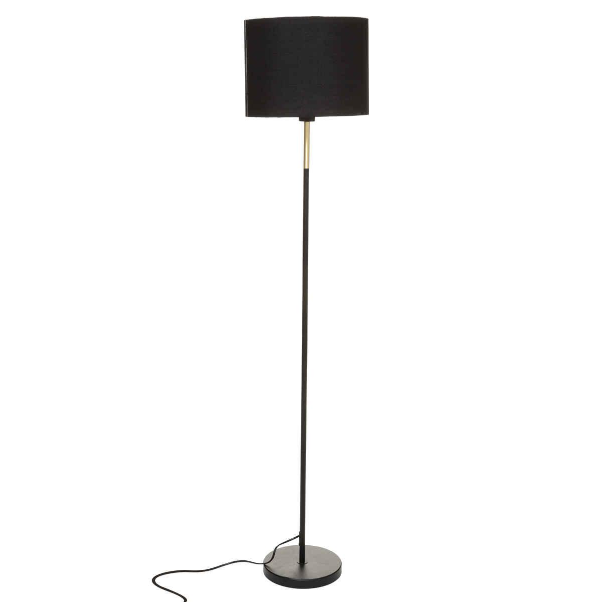 LAMPADAIRE DROIT METAL JULE NOIR ET DORE H.150CM