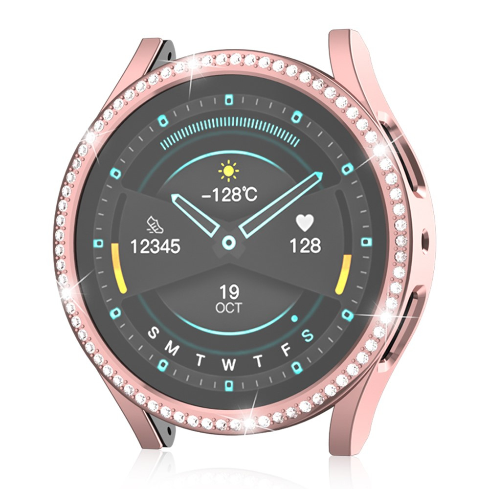 Samsung Galaxy Watch 6 (40mm) Hardcase Glitzer Strass Bumper Hülle - Rosa