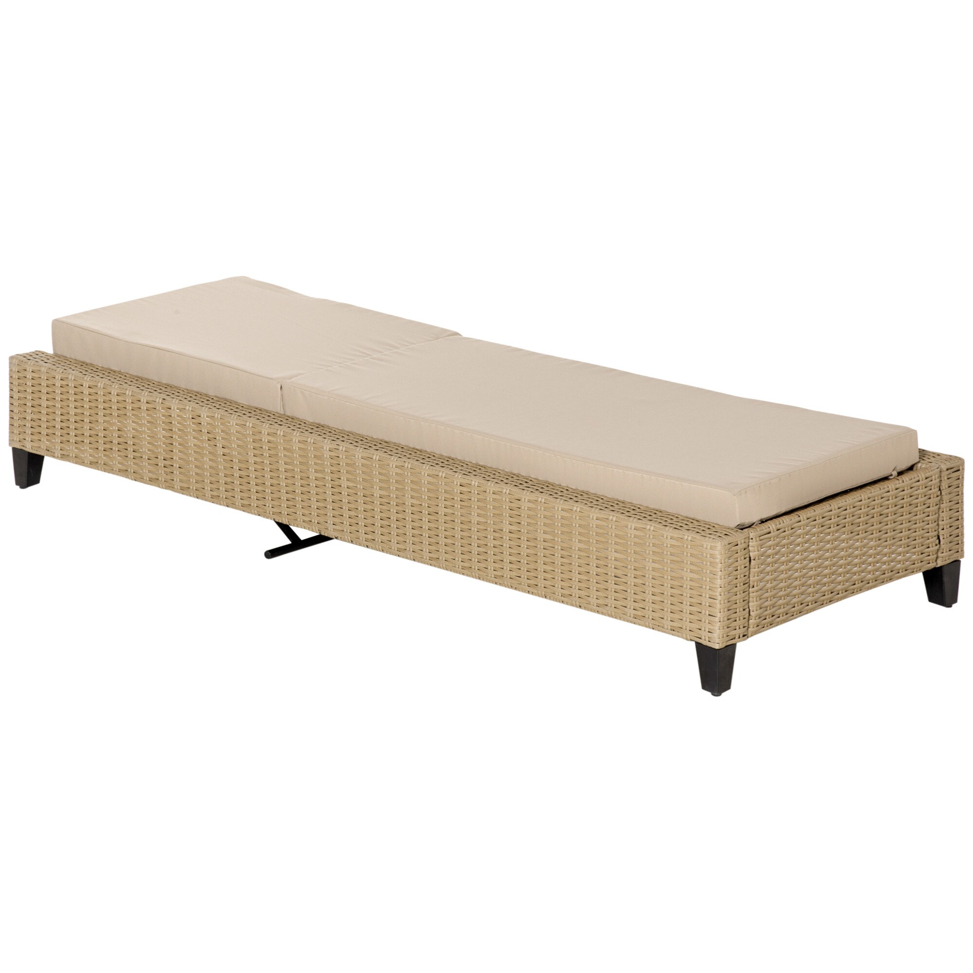Outsunny Gartenliege mit Kissen 198 x 72 x 30 cm (LxBxH)