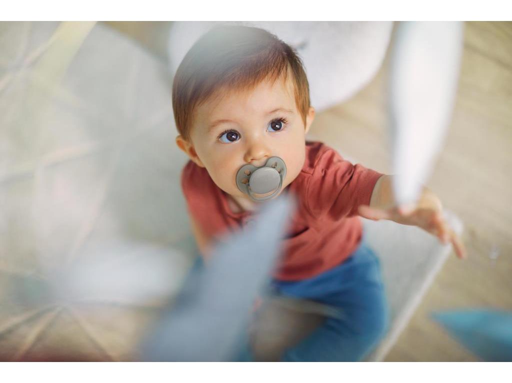 CHUPETA AVENT ULTRA SOFT AZ/CINZ 6-18M 2 UN