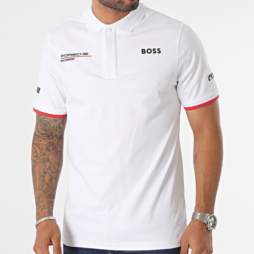 Polo Manches Courtes Porsche 701224878 Blanc