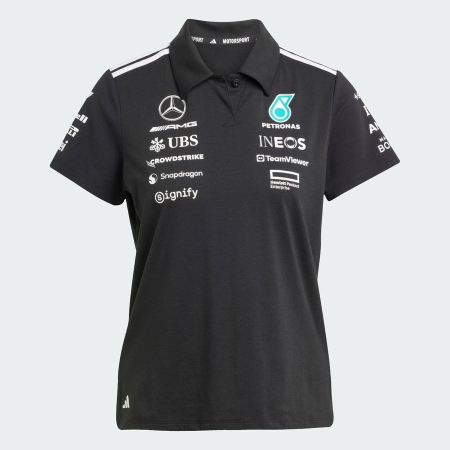 Adidas Polo noir Mercedes - AMG Petronas Formula One Team