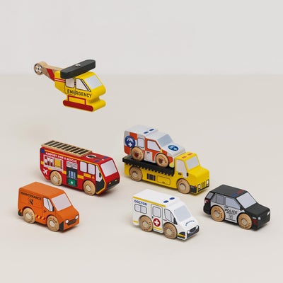 Le Toy Van Redningshelikopter & Redningsbiler