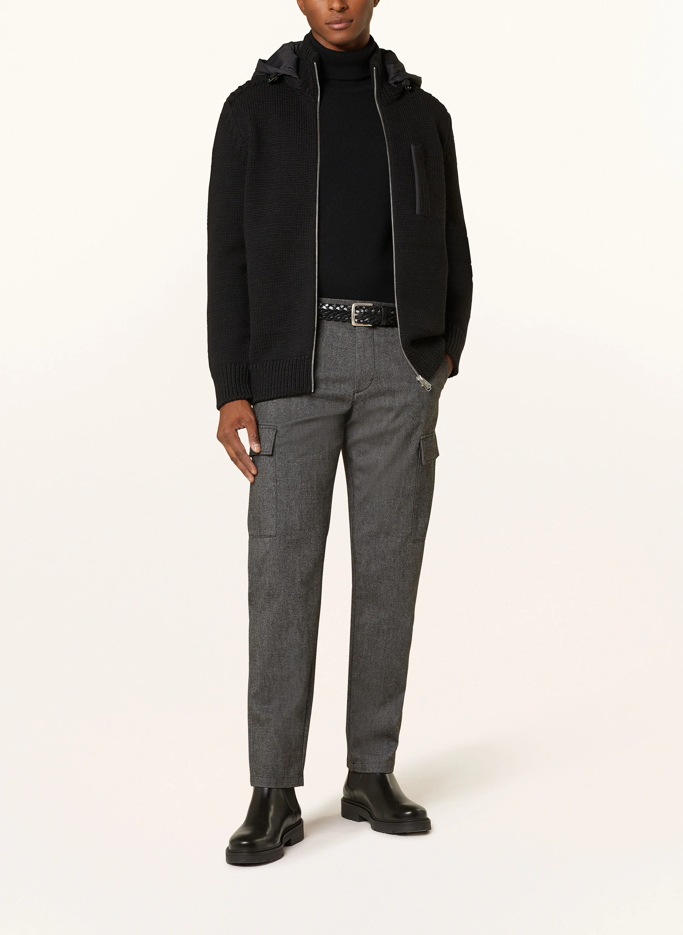 Marc O'Polo Strickjacke mit abnehmbarer Kapuze