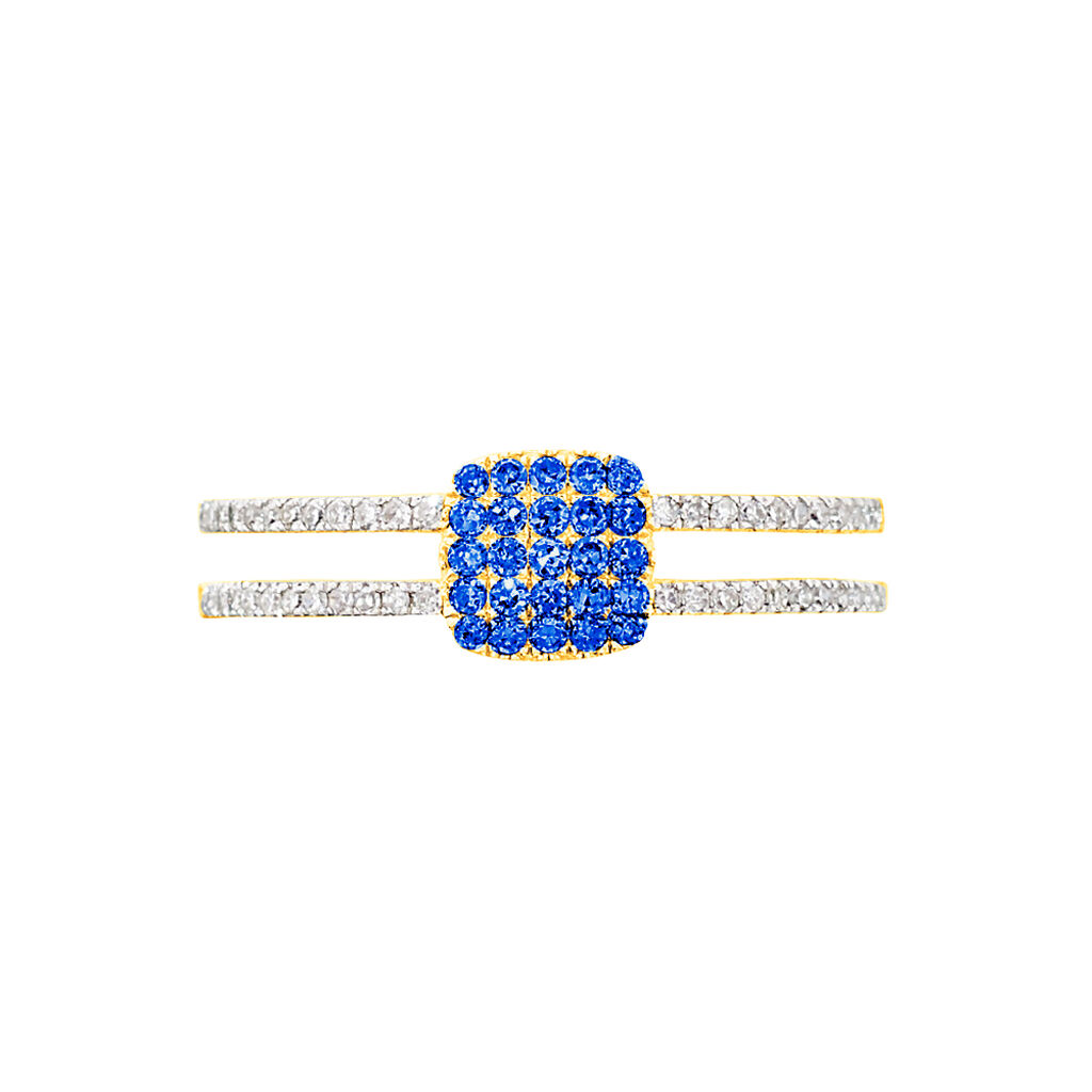 Bague Aude Or Jaune Saphir Et Diamant