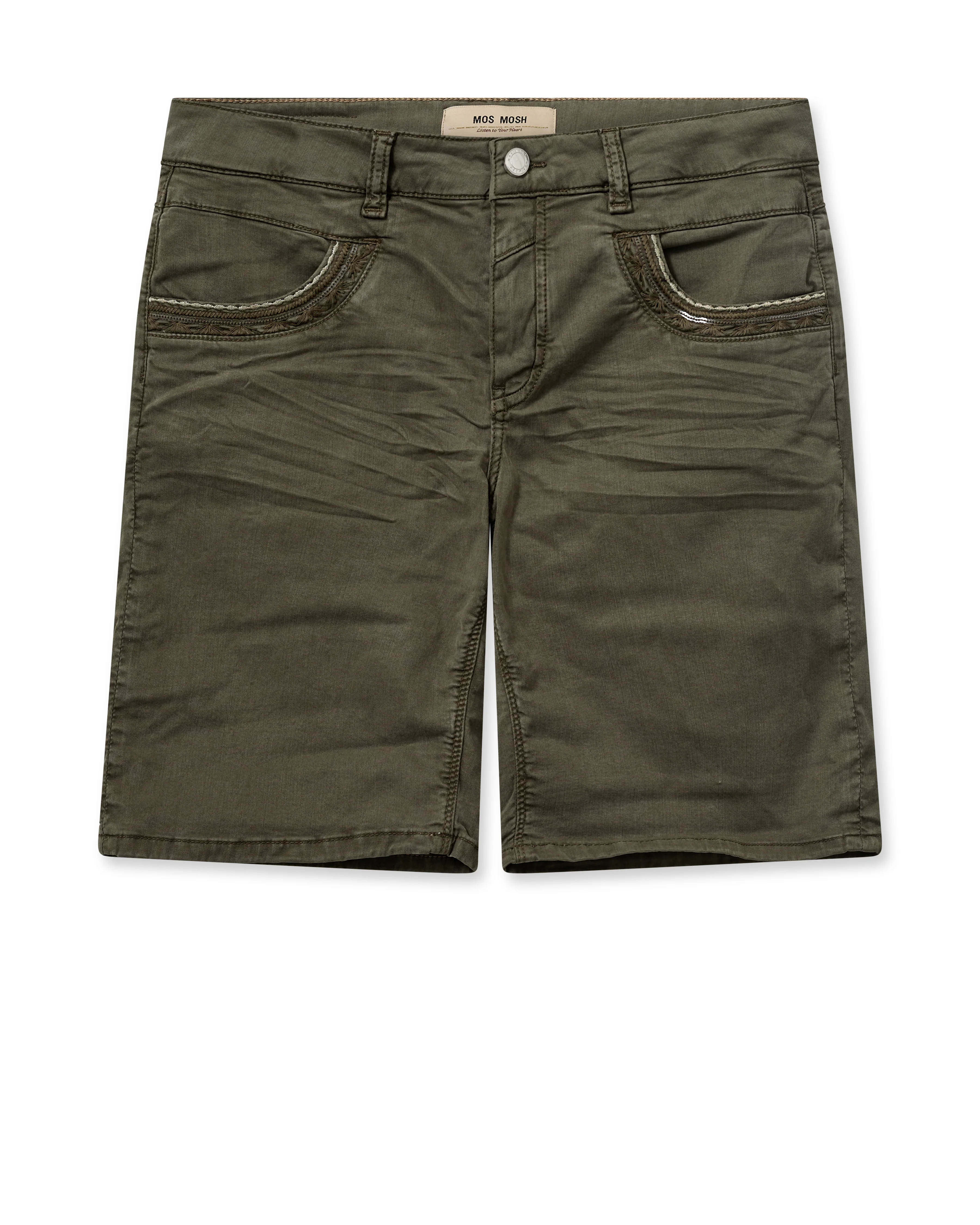 Mos Mosh  Naomi Treasure Shorts - Dusty Olive