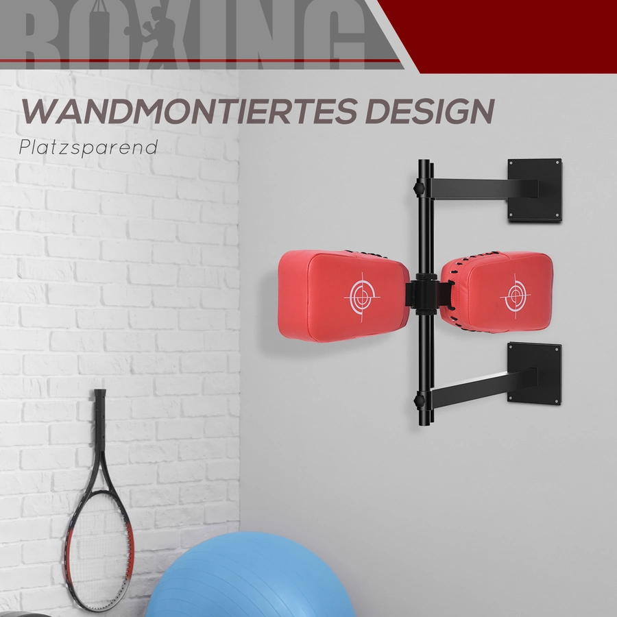 HOMCOM Kampfsporttrainer mit 360-Grad Drehung rot