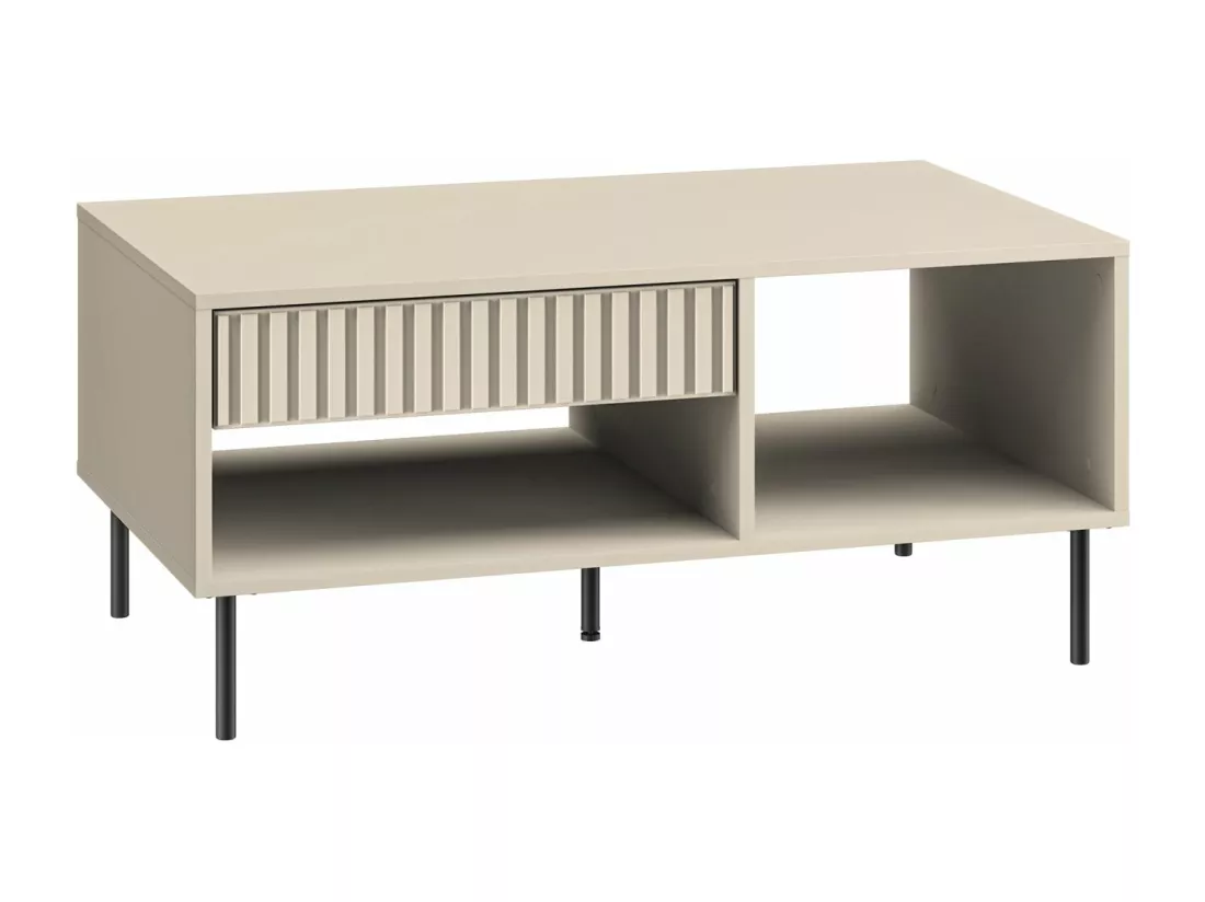 Table basse avec tiroir - 100 cm - beige - CALETTO