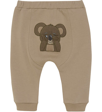 Minymo Jogginghosen - Taupe Grau m. Koalabär