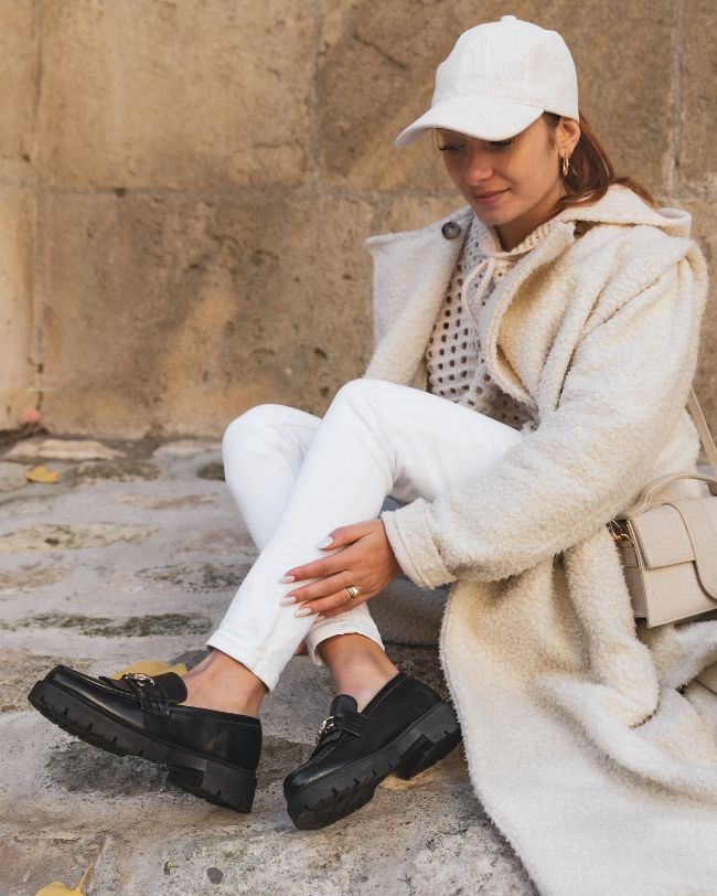 Mocassin femme noir - Livia