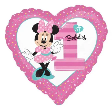 amscan Folienballon Minnie Maus 1st Birthday