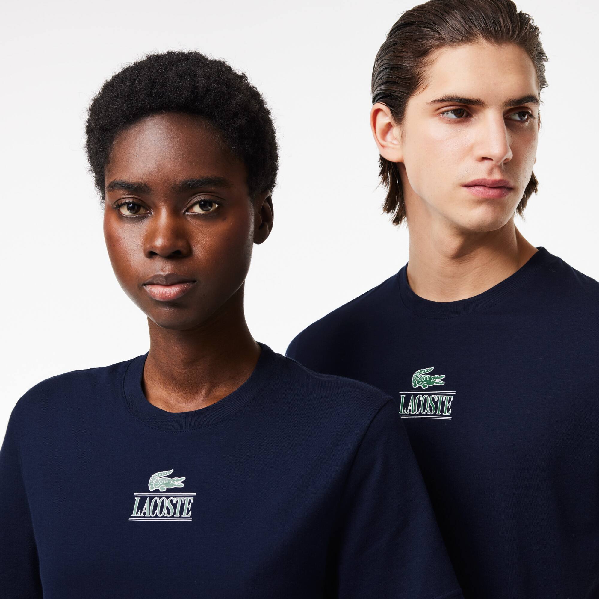T-Shirt aus Baumwolljersey mit Logo T-Shirts - Blau - Lacoste - Unisex