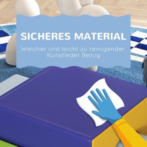 Myke byggeklosser Sett med 4 skumbyggeklosser Gigantiske byggeklosser Byggeleker Skumklosser for 1-3 år gamle barn Kunstskinn EPE