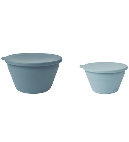 Liewood Sk?le - Silikone - Foldbare - 2-pak - Dale - Sea Blue/Wh