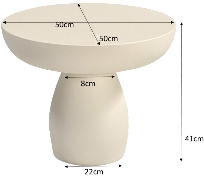 Bijzettafel Dune ⌀50  x H41 cm