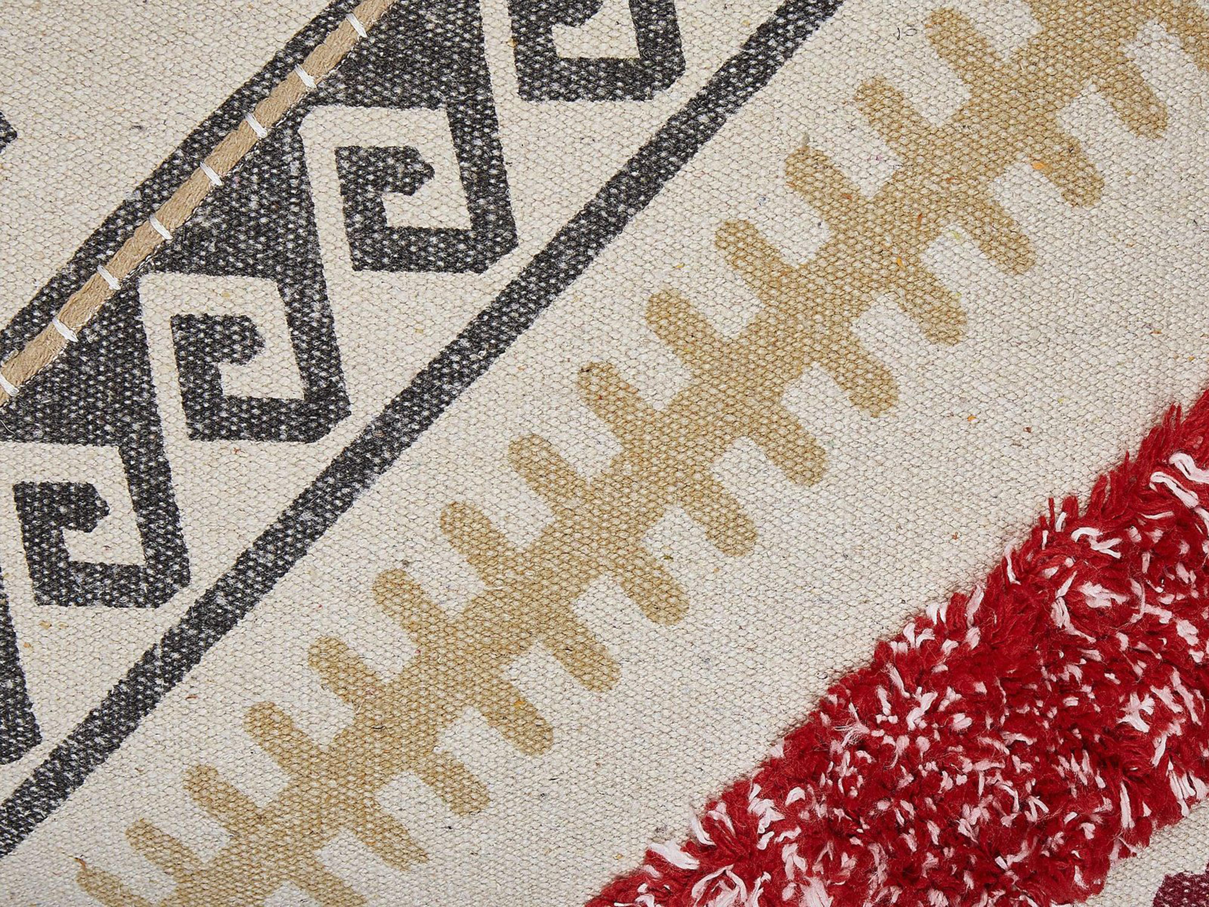 Sierkussen BETULA Katoen 30 x 50 cm Beige geometrisch patroon