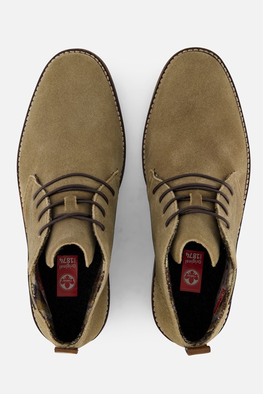Rieker Veterboots groen Suede