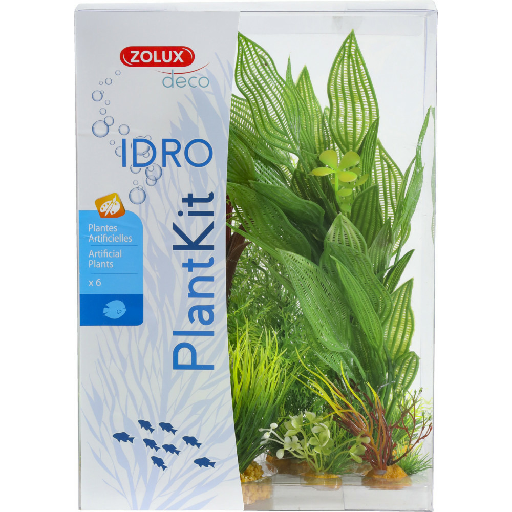 Déco plantkit idro n°2. Plantes artificielles. 6 pieces. h 27 cm. Décorat