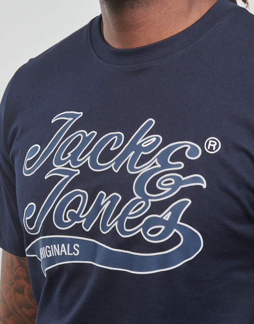 Jack & Jones - JORTREVOR UPSCALE SS TEE CREW NECK - Marine