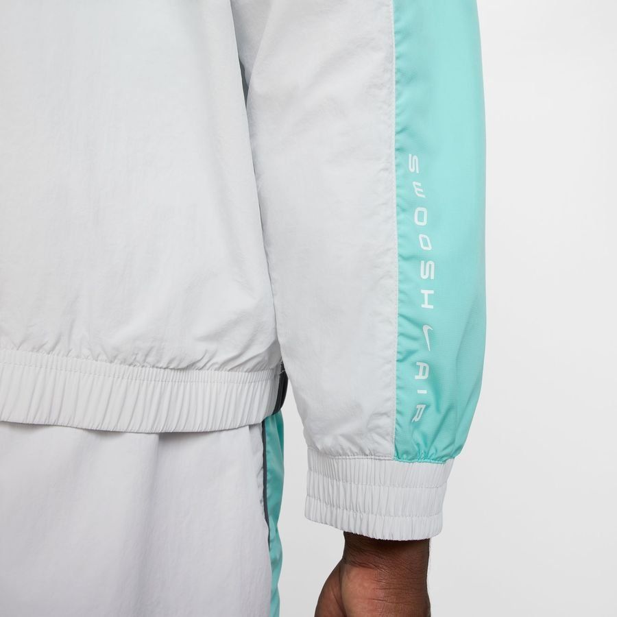 Nike Air Haut d'Entraînement NSW Woven - Blanc/Gris/Turquoise