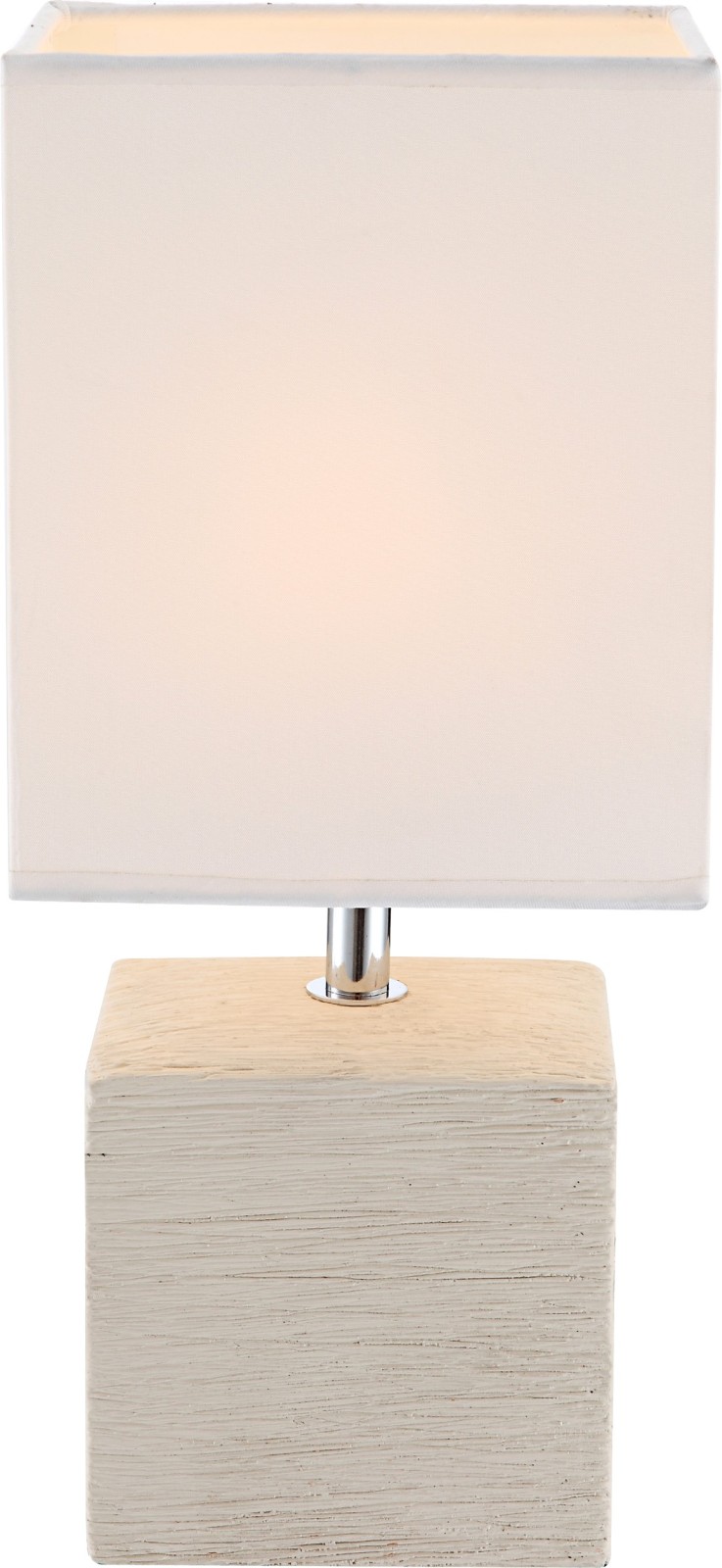 Tischlampe - beige-weiß - Keramik - 29 cm hoch