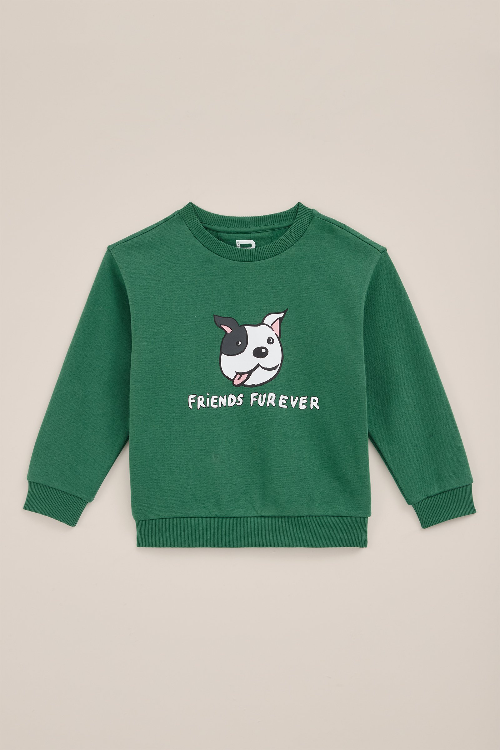 Jongens sweater met opdruk WE Fashion Groen