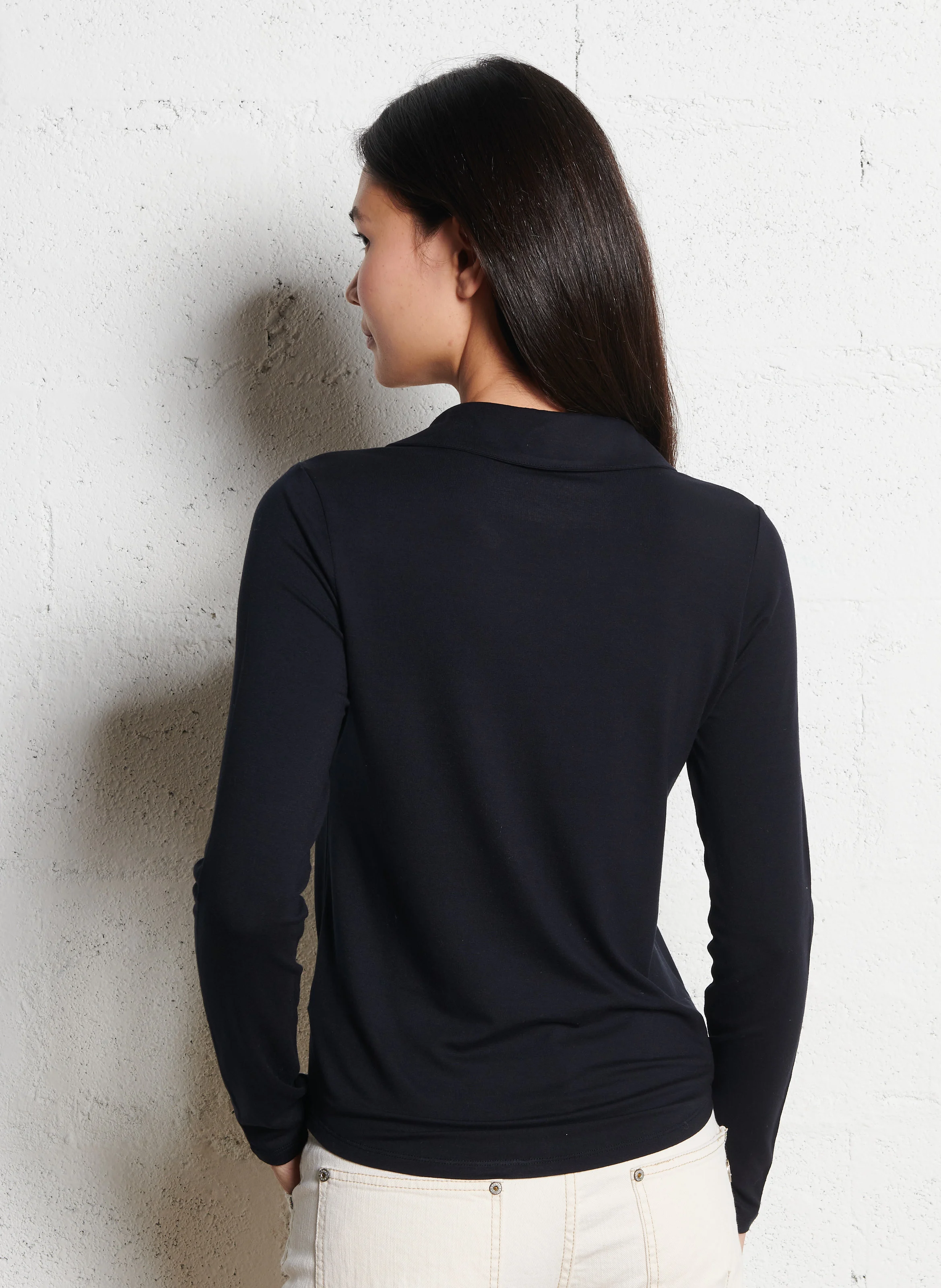 Chemise col classique stretch | Bleu