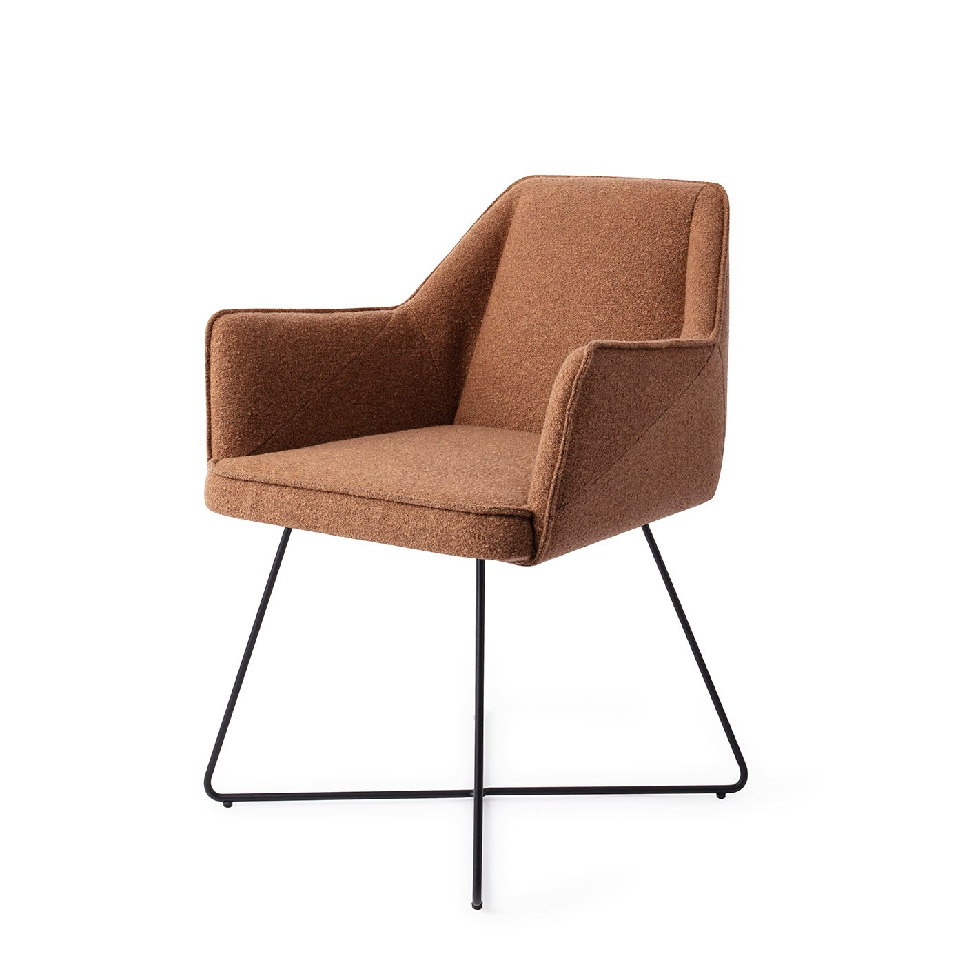 Tome Cinnamon Bun Eetkamerstoel - Cross Black