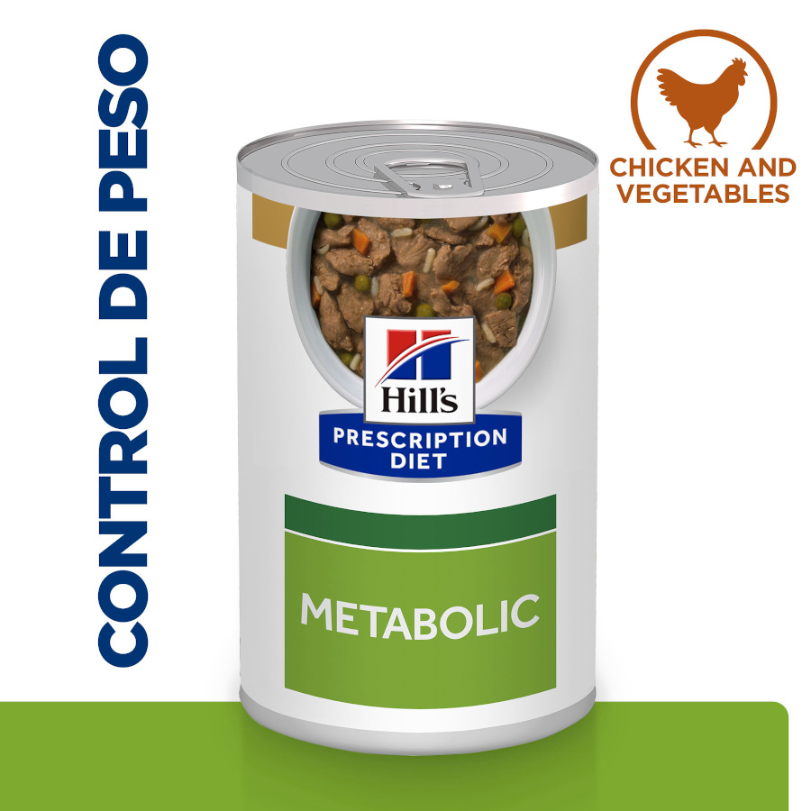 Hill's Prescription Diet Metabolic Ensopado de Frango e Vegetais em Lata para Cães