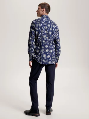 Camisa Slim Fit com Estampa Floral