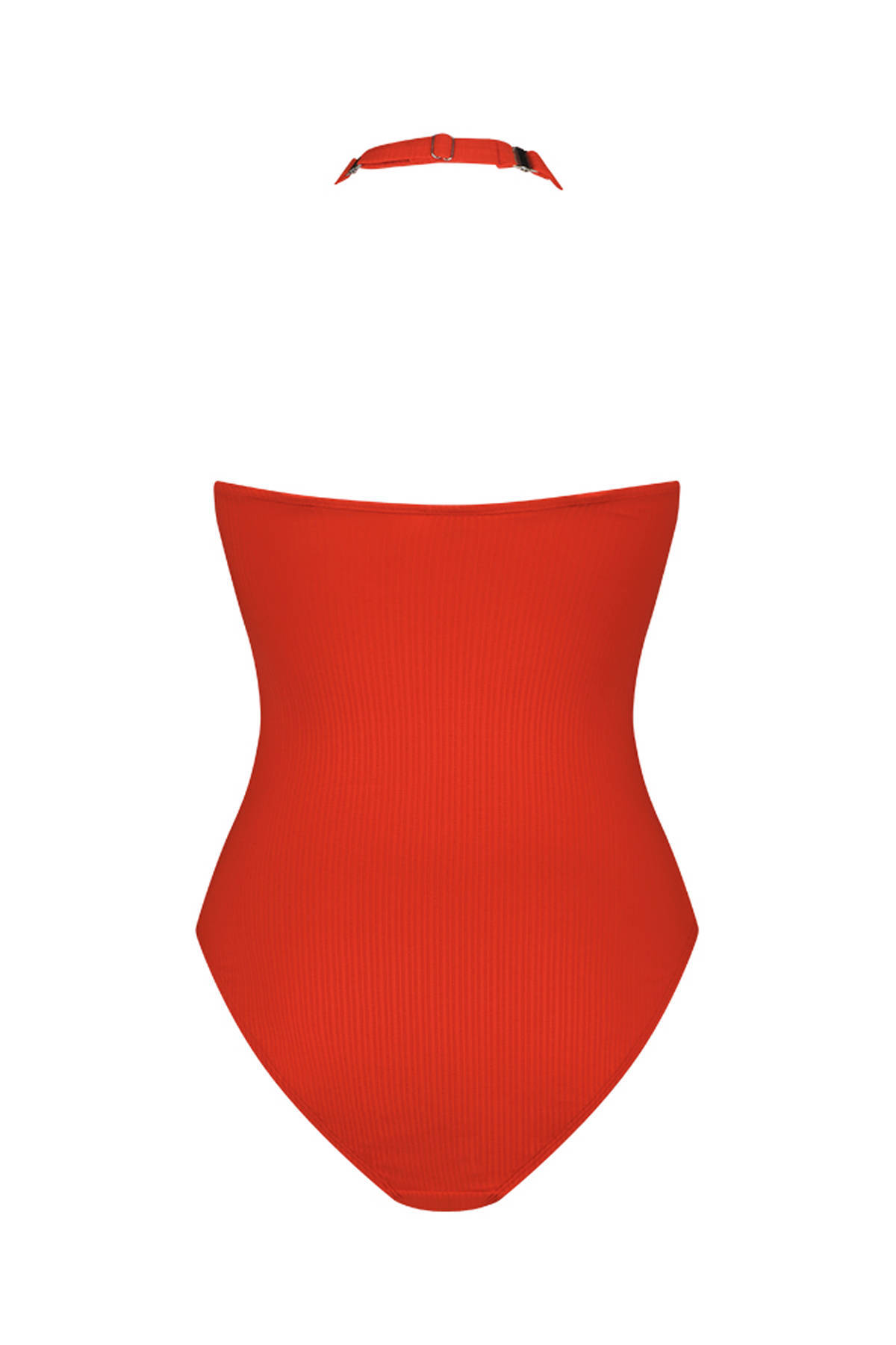 Beachlife badpak met ribstructuur rood