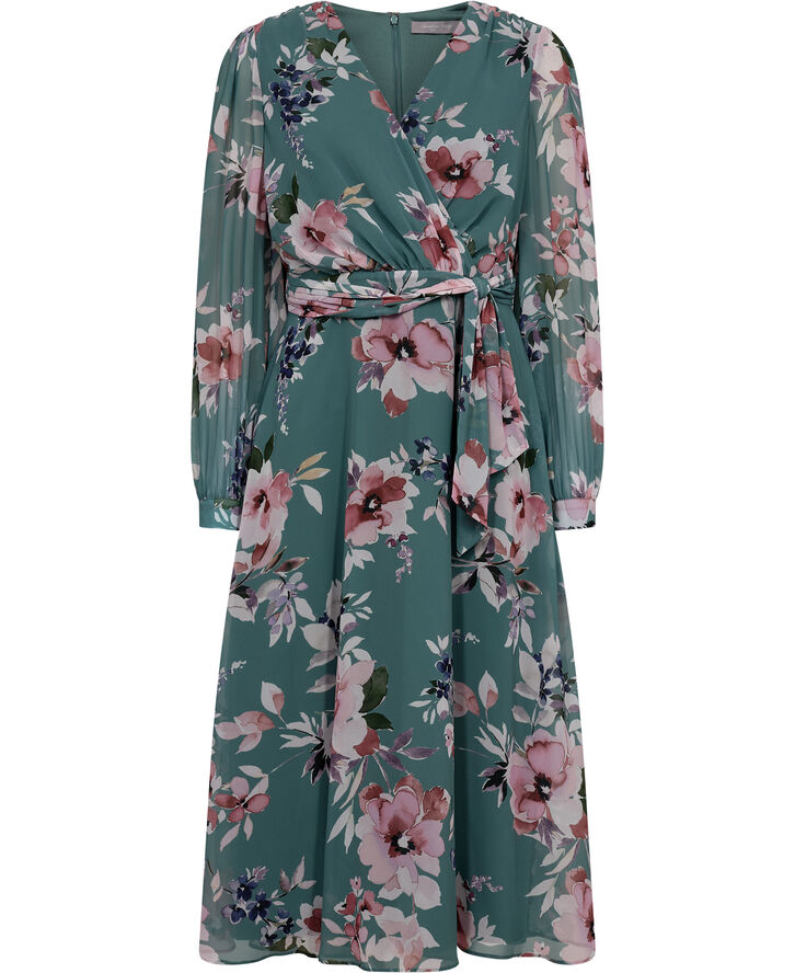Christian Berg CK,WrapChiffMidi Reed green