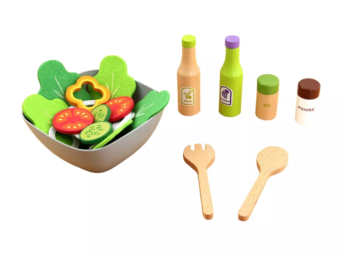 Jeu de Salade pour Enfants Tanah À partir de 3 ans Bois Multicolore