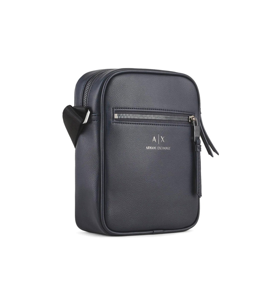 Bolsa de ombro Armani Exchange azul marinho monocromática